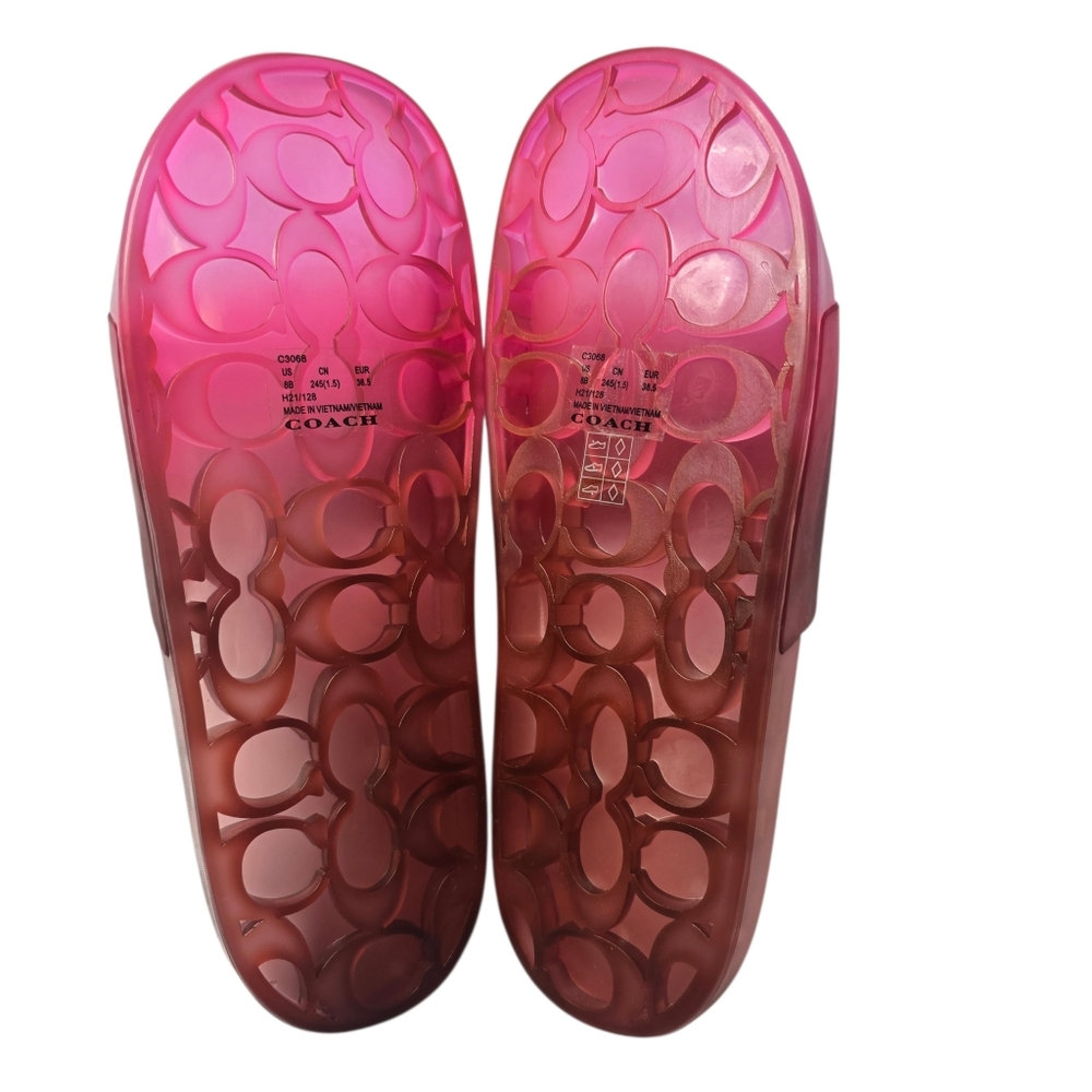 Coach Pink Ombre Jelly Slide Sandals 🩷 - Picture 3 of 3
